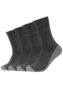 Camano Herren Langsocken "ca-soft", Gr. 36, grau, Viskose, Polyamid, Elasthan, Baumwolle, unifarben, Socken, mit dezentem Logodruck