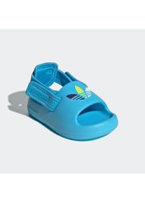 Badesandale "ADIFOM ADILETTE KIDS", adidas originals, Gr. 27sky rush, cloud weiß, solar gelb, Synthetik, Textil, sportlich, Schuhe, für Kinder