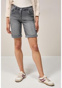 Cecil Damen Comfort-fit-Jeans, grau, casual, Gr. 30, unifarben, Jeans, 78% Baumwolle, 20% Polyester, 2% Elasthan, Jeans, Middle Waist