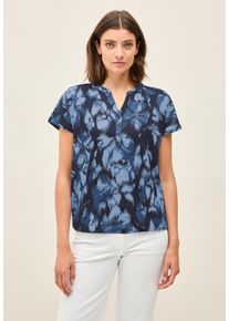 Cecil Damen Print-Shirt, blau, casual, Gr. XXL, bedruckt, Web, 100% Baumwolle , Shirts, aus reiner Baumwolle