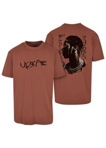 Herren T-Shirt "Upscale by Mister Tee Herren Giza Oversize Tee", braun, casual, Gr. XXL, UPSCALE BY MISTER TEE, unifarben, 100% Baumwolle, Shirts