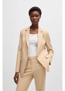 BOSS Orange Damen Blusenblazer "Jabla Premium Damenmode", beige, modisch, Gr. 38, unifarben, Web, Obermaterial: 87% Polyester, 13% Elasthan, Blazer,