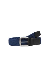 Marc O'Polo MARC O'POLO Damen Flechtgürtel "aus elastischem, recyceltem Material", blau, Gr. 85, unifarben, Obermaterial: 67% Polyester, Gürtel
