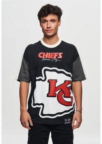 Recovered Herren T-Shirt "NFL Chiefs Kansas City Cut and Sew Oversized", schwarz, casual, Gr. XXL, bedruckt, 100% Baumwolle, Shirts, für alle Fans