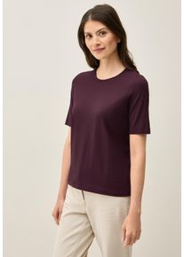 Cecil Damen T-Shirt, rot, Basic, Gr. M, unifarben, Web, Stoff, 47% Baumwolle, 47% Modal, 6% Elasthan, Shirts, im soften Baumwoll-Mix