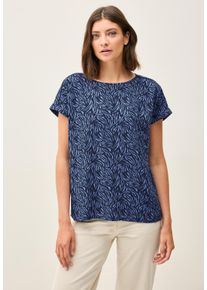 Cecil Damen Kurzarmbluseurban navy blau, casual, Gr. S, bedruckt, Stoff, 100% Viskose, Blusen, aus softer Viskose