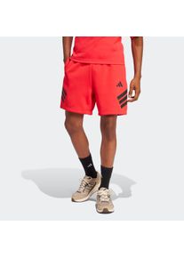 Herren Shorts "M FI 3S SHO", rot, sportlich, Gr. S, adidas Sportswear, Obermaterial: 67% Polyester, 33% Baumwolle, Hosen