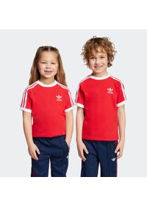 Kinder T-Shirt "3STRIPES TEE", rot, sportlich, Gr. 122, adidas originals, Obermaterial: 100% Baumwolle, Shirts