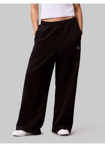Damen Sweathose "A- FRENCH TERRY BADGE LOGO PANT", schwarz, feminin, Gr. XXL, Calvin Klein Jeans, unifarben, Sweatware, Obermaterial: 100% Baumwolle,
