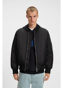 HUGO BLUE Herren Blouson "Biero", schwarz, casual, Gr. XL, unifarben, Web, Obermaterial: 100% Polyamid, Jacken, mit wasserabweisendem Finish und