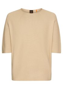 BOSS Orange Damen Strickpullover "Flambers Premium Damenmode", beige, casual, Gr. XL, unifarben, Strick, Obermaterial: 40% Viskose, 35% Polyamid, 25%