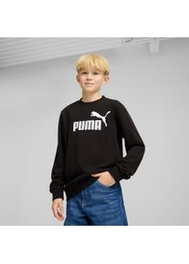 Puma Kinder Sweatshirt "ESS NO. 1 LOGO CREW TR B", schwarz, sportlich, Gr. 128, bedruckt, Sweatware, Obermaterial: 68% Baumwolle, 32% Polyester,