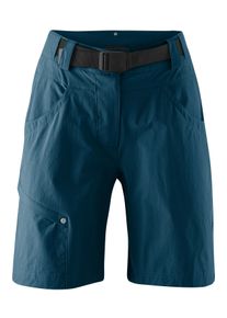 Gonso Damen Fahrradhose "Mira Basic", blau, Gr. 38, 90% Polyamid, 10% Elastan, Hosen, kurze Damen Radhose mit Sitzpolster, wasserabweisend, inkl.