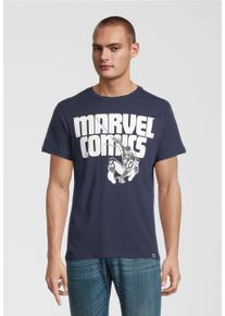 Recovered Herren T-Shirt "Marvel Comics Spidey Navy", blau, casual, Gr. XXL, bedruckt, 100% Baumwolle, Shirts, mit coolem Spider-Man-Print