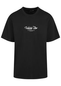 MisterTee Herren T-Shirt "MisterTee Pelea De Gallos Oversize Tee", schwarz, casual, Gr. M, bedruckt, 100% Baumwolle, Shirts