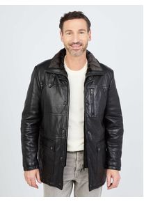 JCC Herren Lederjacke "JCC-09-703", schwarz, Gr. 58, Obermaterial: 100% Lammleder / Futter: 100% Baumwolle / Ärmelfutter: 100% Polyester, Jacken