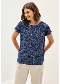 Cecil Damen Kurzarmbluseurban navy blau, casual, Gr. XL, bedruckt, Obermaterial: 100% Viskose, Blusen, mit All-Over Print