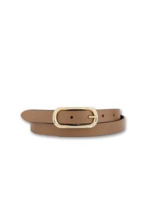 Bernd Götz BERND GÖTZ Damen Ledergürtel, braun, casual,casual,feminin,klassisch, Gr. 90, unifarben, Rindsleder, Gürtel, mit ovaler Goldschließe