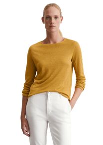 Marc O'Polo MARC O'POLO Damen Strickpullover "aus reinem Leinen", gelb, casual, Gr. L, unifarben, Obermaterial: 100% Leinen, Pullover