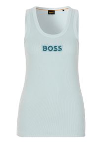 BOSS Orange Damen T-Shirt "Ematite Stonebadg Premium Damenmode", blau, modisch, Gr. S, unifarben, Single Jersey, Obermaterial: 96% Baumwolle, 4%