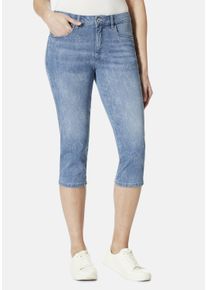 STOOKER WOMEN Damen 7/8-Hose "Tahiti Print Capri Slim Fit", bunt, casual, Gr. 40, Twill, 98% Baumwolle, 2% Elasthan, Hosen, Capri Slim Fit Casual