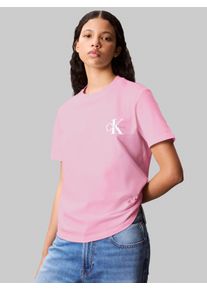 Damen T-Shirt "A- Logo CN 2 Pack Tee", rosa, feminin, Gr. M, Calvin Klein Jeans, unifarben, Single Jersey, Obermaterial: 100% Baumwolle, Shirts, Mit