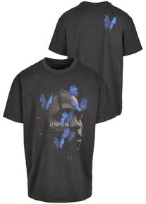 Herren Kurzarmshirt "Upscale by Mister Tee Herren Le Papillon Oversize Tee", grau, casual, Gr. XS, UPSCALE BY MISTER TEE, unifarben, 100% Baumwolle,