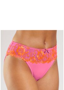 Lascana Damen Bikinislip "Wanda", Gr. 36, pink, Microtouch, Spitze, Obermaterial: 80% Polyamid, 12% Polyester, 8% Elasthan, Unterhosen, mit Stickerei