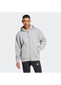 Herren Kapuzensweatshirt "M A SZN FL FZ", grau, sportlich, Gr. M, adidas Sportswear, Obermaterial: 70% Baumwolle, 30% Polyester, Sweatshirts,