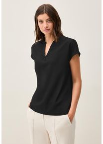 Cecil Damen Kurzarmbluse, schwarz, casual, Gr. XXL, unifarben, Stoff, 100% Viskose, Blusen, aus softer Viskose