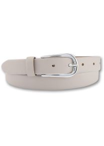 Bernd Götz BERND GÖTZ Damen Ledergürtel, beige, casual,feminin,klassisch,modisch, Gr. 105, unifarben, Leder, Gürtel, mit silberner Schließe