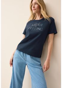Cecil Damen T-Shirt, blau, casual, Gr. M, Jersey, Obermaterial: 100% Baumwolle, Shirts