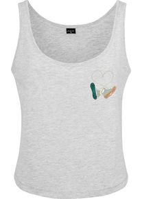 MisterTee Herren Muskelshirt "MisterTee Damen Ladies Kicks Love EMB Tank", grau, casual, Gr. L, bedruckt, 60% Baumwolle, 40% Polyester, Shirts
