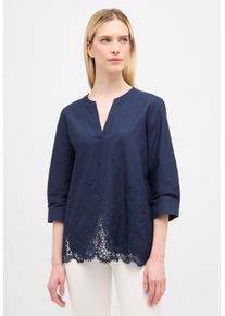 Eterna Damen Schlupfbluse "LOOSE FIT", blau, casual, Gr. 44, 100% Baumwolle, Blusen