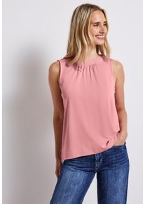 Street One Damen Trägertopblush peach, casual, Gr. 44, unifarben, Stoff, 95% Viskose, 5% Elasthan, Tops, mit Schlitz im Nacken