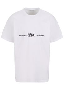 MisterTee Herren T-Shirt "MisterTee Every Spin Wins Tee", weiß, casual, Gr. XL, bedruckt, 100% Baumwolle, Shirts