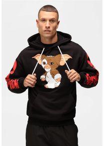 Recovered Herren Kapuzensweatshirt "Gremlins Black", schwarz, casual, Gr. L, bedruckt, 100% Baumwolle, Sweatshirts, mit coolem Gremlins-Print