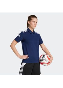 Damen Poloshirt "SQ25 C POLO W", blau, sportlich, Gr. L, adidas Performance, Obermaterial: 65% Polyester, 35% Baumwolle, Shirts