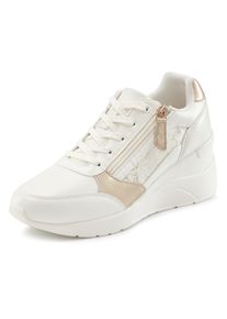 Lascana Damen Sneaker "Freizeitschuh, Halbschuh", Gr. 37, gold, Obermaterial: 70% Lederimitat, 30% Textilmaterial. Futter: 100% Textilmaterial.