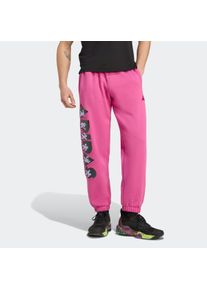 Herren Sporthose "M JS PANTS", rosa, sportlich, Gr. XXL, adidas Performance, Obermaterial: 100% Baumwolle, Hosen