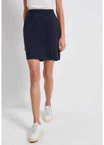 Street One Damen Minirock, blau, casual, Gr. 36, unifarben, Stoff, 95% Viskose, 5% Elasthan, Röcke, mit Elastikbund