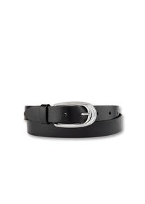 Bernd Götz BERND GÖTZ Damen Ledergürtel, schwarz, casual,modisch, Gr. 95, unifarben mit Farbeinsatz, Rindsleder, Gürtel, mit silberner Dornschließe