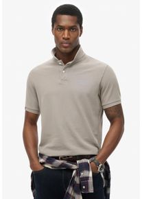 Superdry Herren Poloshirt "VINT DESTROY POLO"destroy dove grau, modisch, Gr. XXL, unifarben, Single Jersey, Obermaterial: 100% Baumwolle, Shirts
