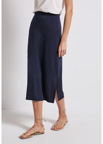 Street One Damen Maxirock, blau, casual, Gr. 46, unifarben, Jersey, 95% Viskose, 5% Elasthan, Röcke, Middle Waist