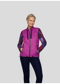 Rabe Damen Steppweste "Weste", pink, feminin, Gr. 50, kariert, 100%Polyamid 100%Polyester, Westen