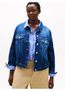 Damen Jeansjacke "CRV DNM NEW DOREEN SLIM JACKET", blau, casual, Gr. 48, Tommy Hilfiger Curve, unifarben, Denim/Jeans, Obermaterial: 98% Baumwolle,