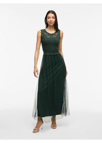 Vila Damen Maxikleid "VILYNNEA MAXI DRESS - NOOS/DC", grün, modisch, Gr. 44, unifarben, Web, Obermaterial: 100% Polyester, Kleider