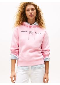 Tommy Hilfiger Damen Kapuzensweatshirt "MDRN REG CORP LOGO HOODIE", rosa, casual, Gr. XXXL, unifarben, Sweatware, Obermaterial: 63% Baumwolle, 37%