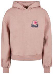 Merchcode Damen Kapuzenpullover "Merchcode Ladies Sunset Charm Oversized Hoody", rosa, casual, Gr. XL, mehrfarbig, 100% Baumwolle, Pullover