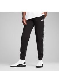 Puma Herren Trainingshose "ESS TAPE SWEATPANTS FL CL", schwarz, sportlich, Gr. M, bedruckt, Fleece, Obermaterial: 66% Baumwolle, 34% Polyester, Hosen